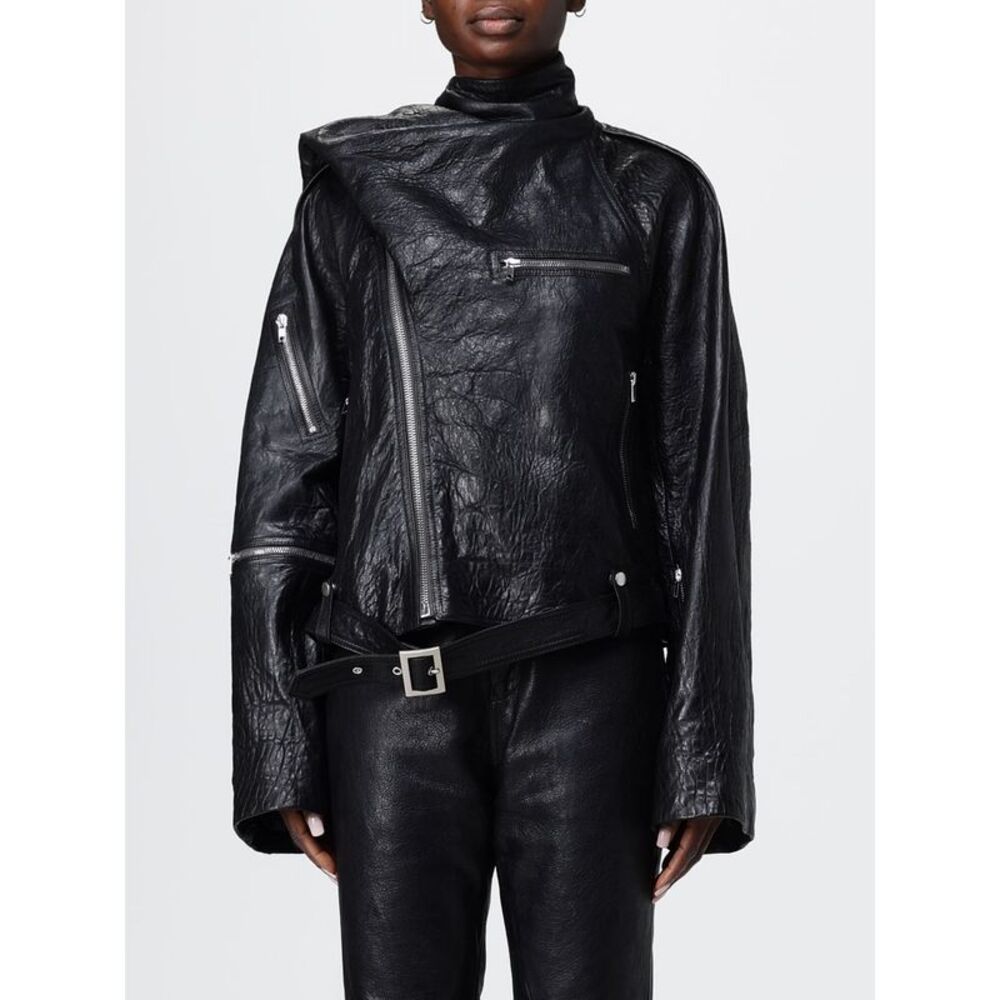 Rick Owens Women Leather Biker Jacket Rick Owens